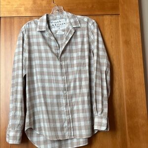 Frank & Eileen Brown and White Checkered Shirt